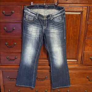 Vigoss Women's The Dallas Dark Blue Boot Cut Jeans, size 18, 33 length